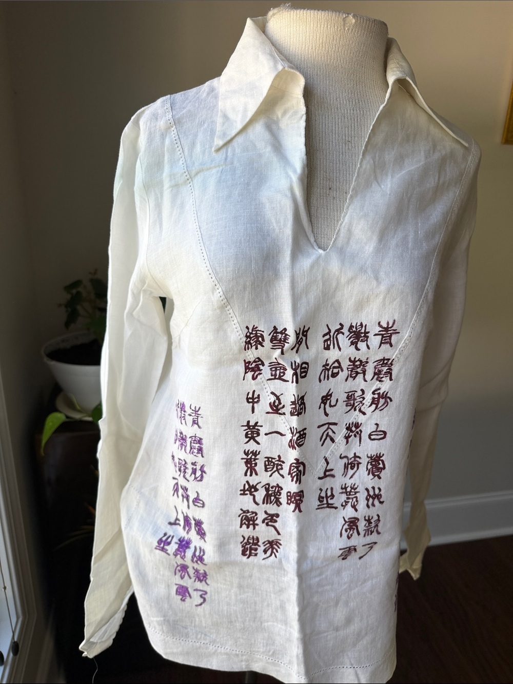 White V-Neck Tunic Top